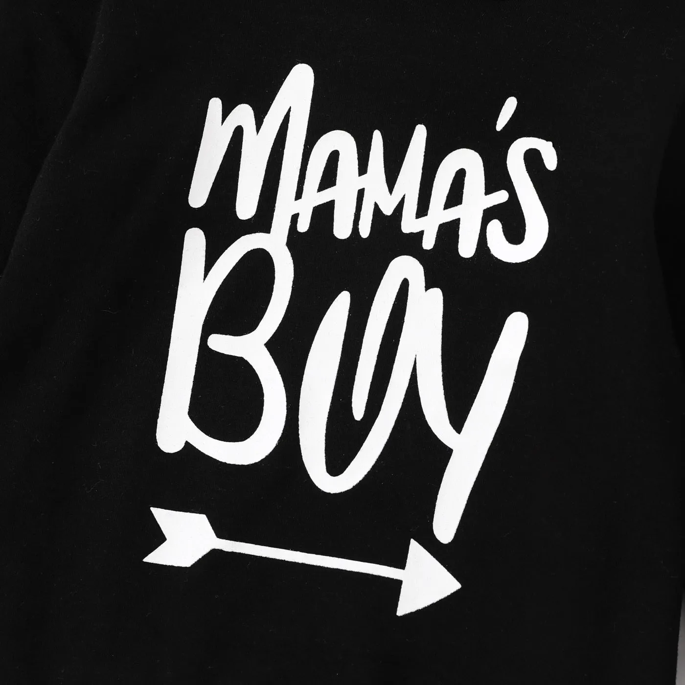 100% Cotton Letter Print Solid Long-sleeve Hooded Baby Sweatshirt
