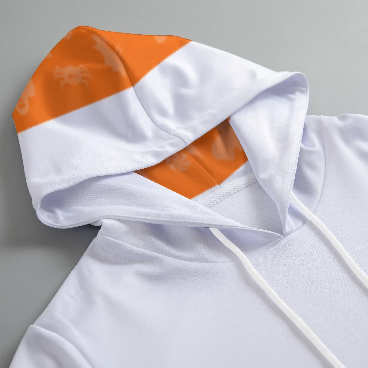 176. All-Over Print Women's Pullover Hoodie With Drawstring orange pumpkins, print
