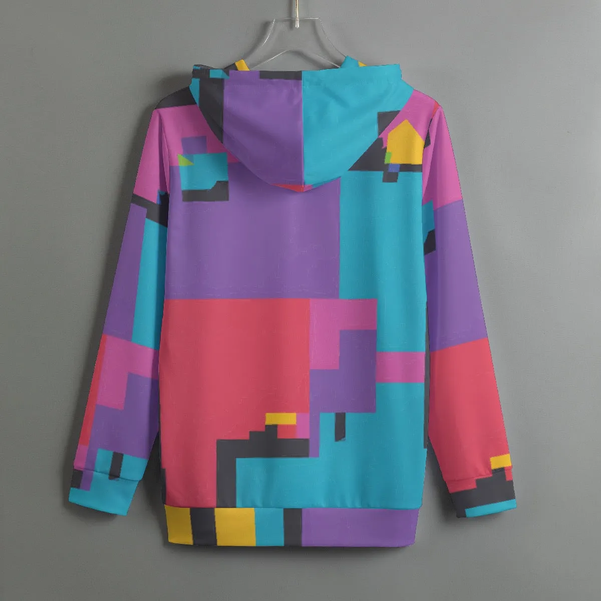181. . All-Over Print Women's Pullover Hoodie With Drawstring multicolored print