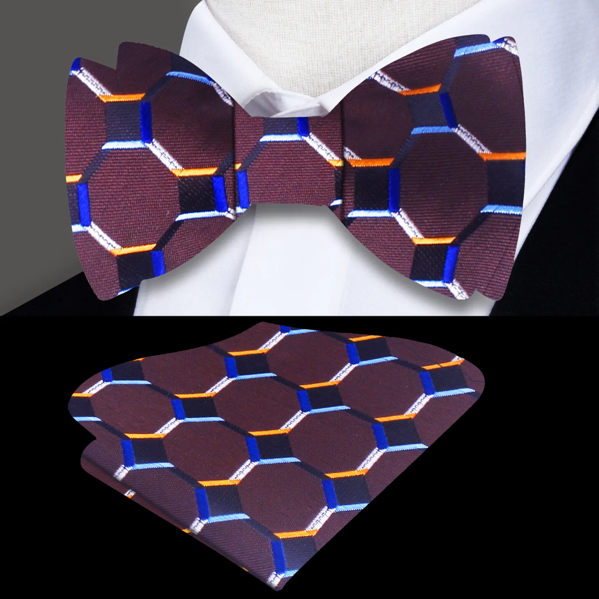 3D Honeycomb Self-Tie Bow Tie