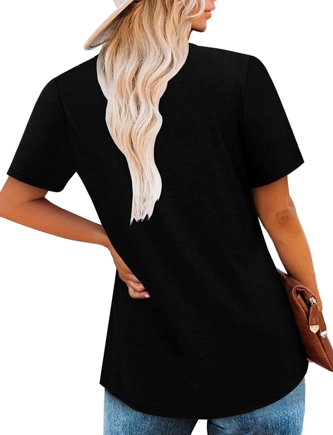 BETTE BOUTIK Womens Summer Tops Pleated Corded Short Sleeve Tunic Shirts Crewneck Blouses Tops S-3XL