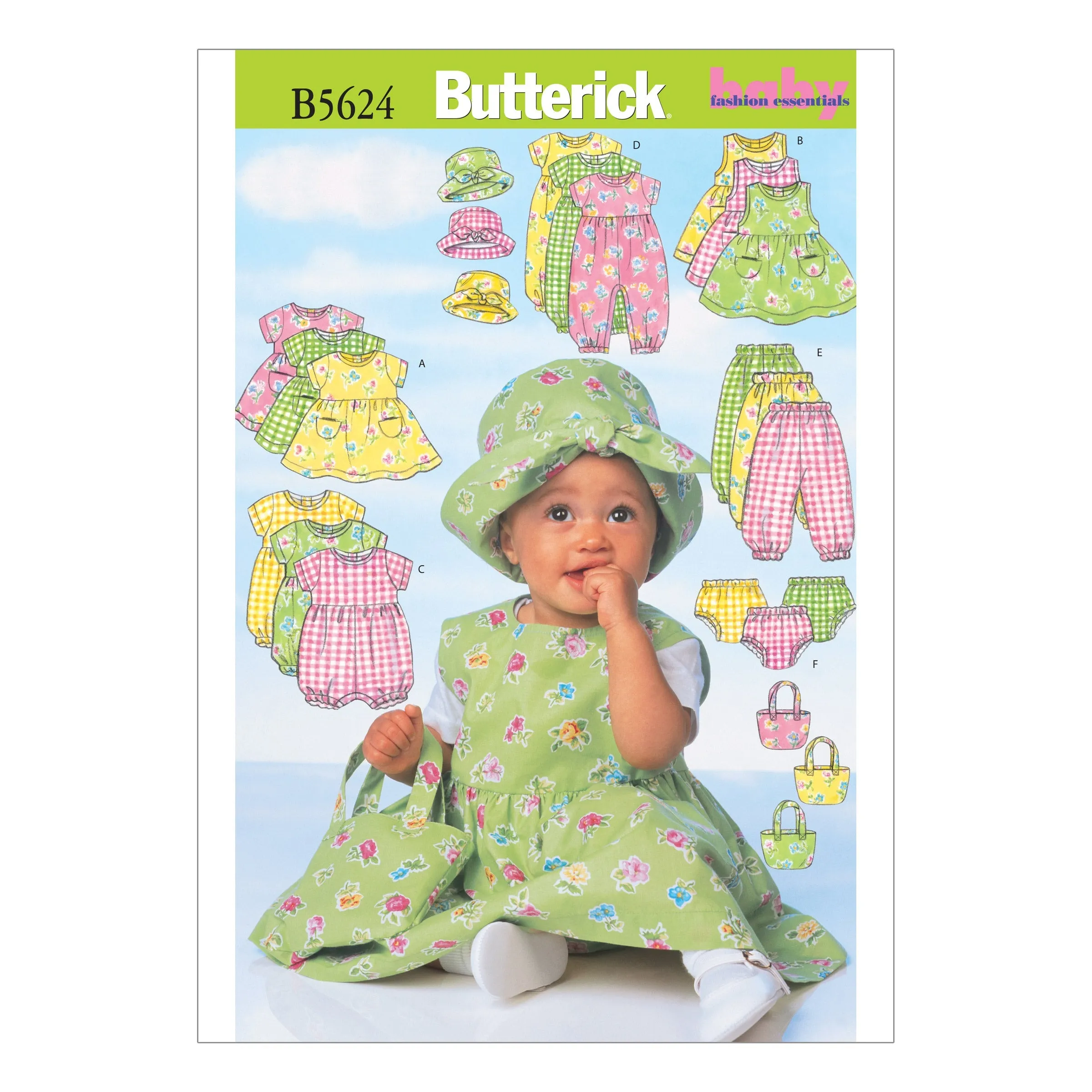 Butterick 5624 Infants' Dress, Jumper, Romper, Jumpsuit Pattern