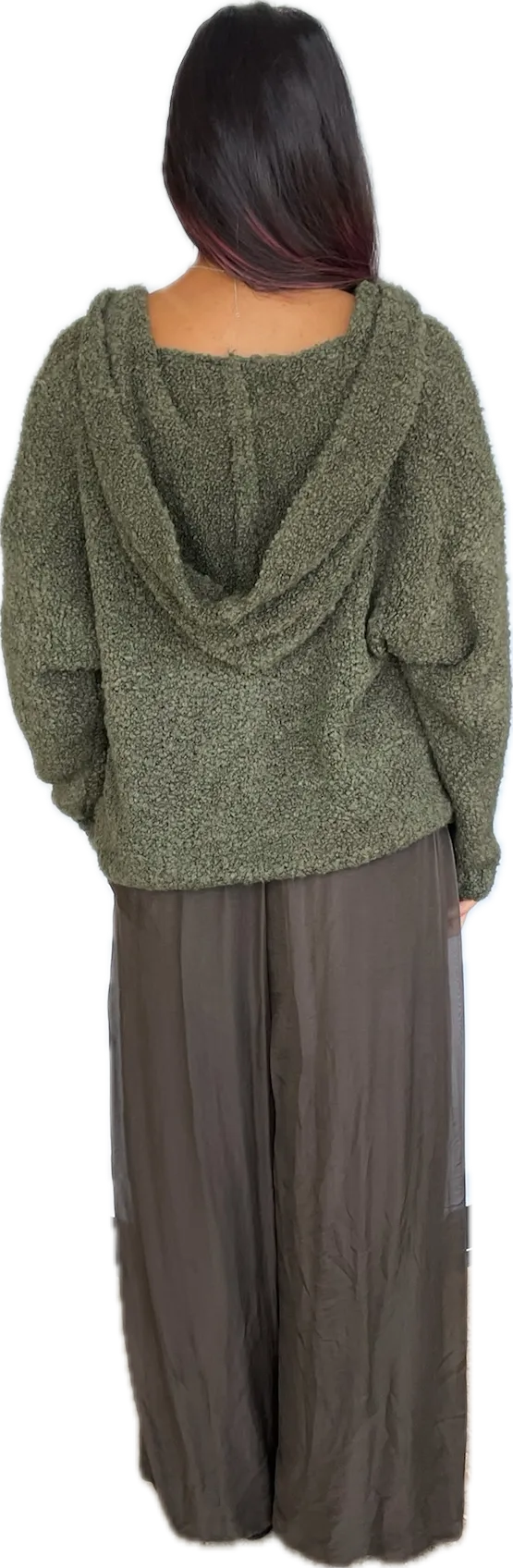 Button Down Cardigan/Sweater with Hood