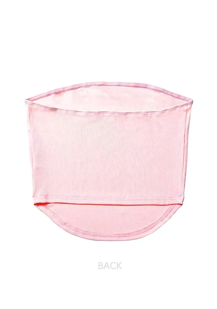 Cinnamon Girl Y2K Pink Bow Tie Tube Top Cherrykitten