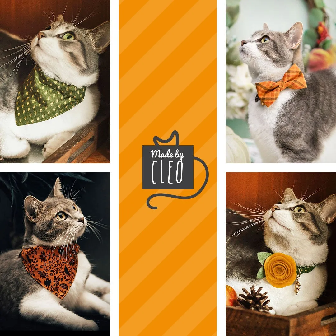 Halloween Pet Bow Tie - "Witching Hour" - Midnight Gray Bats Bow Tie for Cat / For Cats   Small Dogs (One Size)