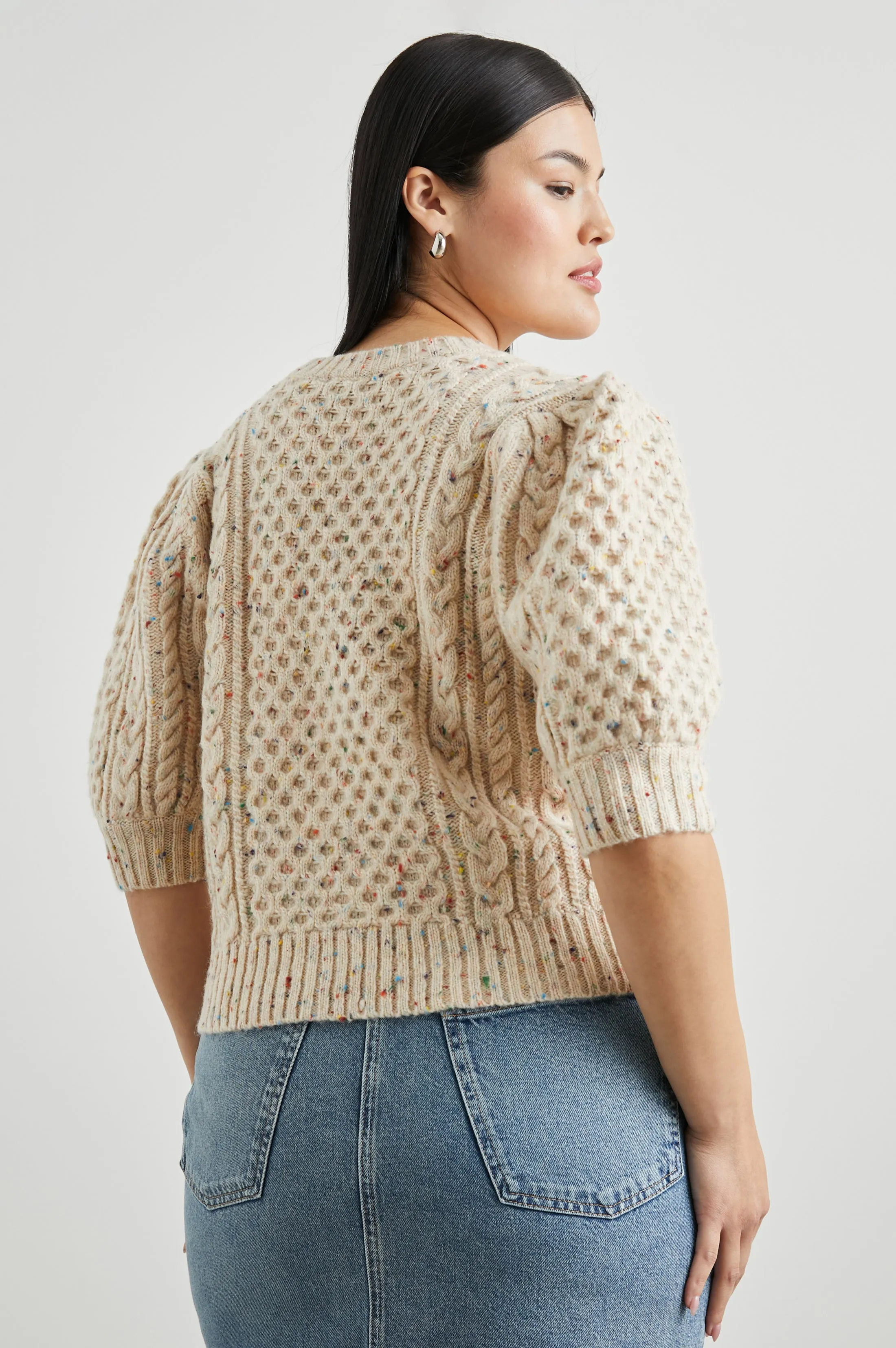 ISLA CARDIGAN - CREAM CONFETTI