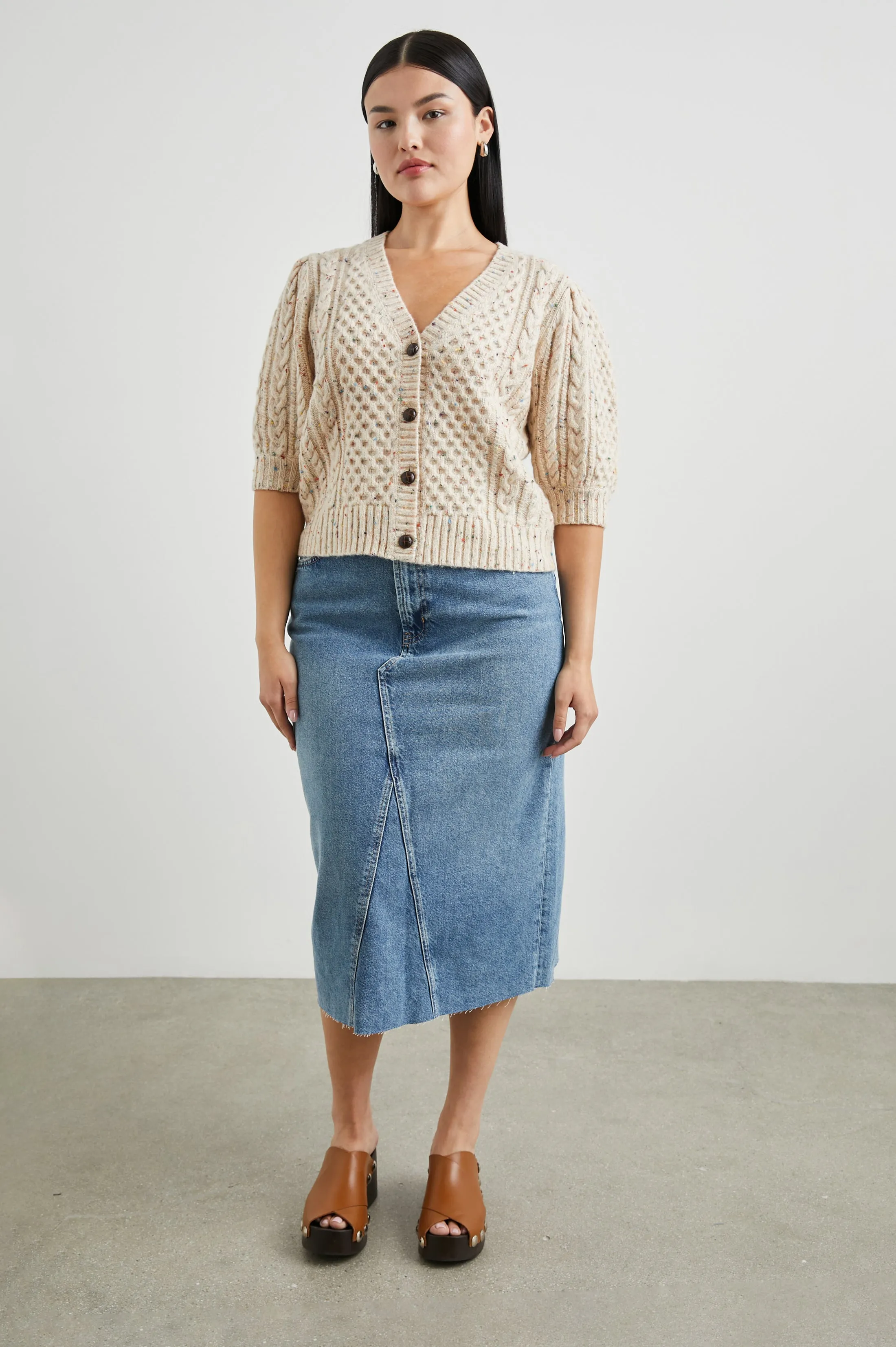 ISLA CARDIGAN - CREAM CONFETTI