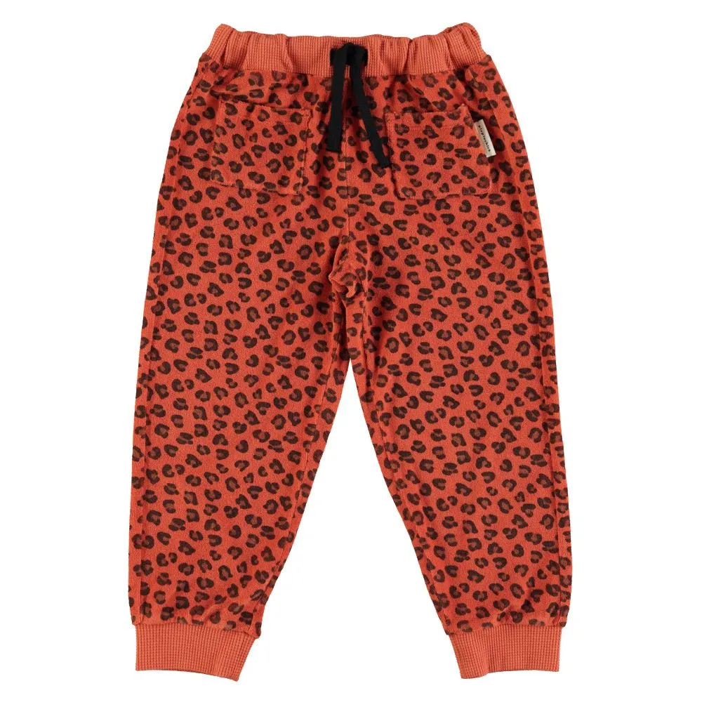 Jogging Pants in Terracotta w/ Animal Print