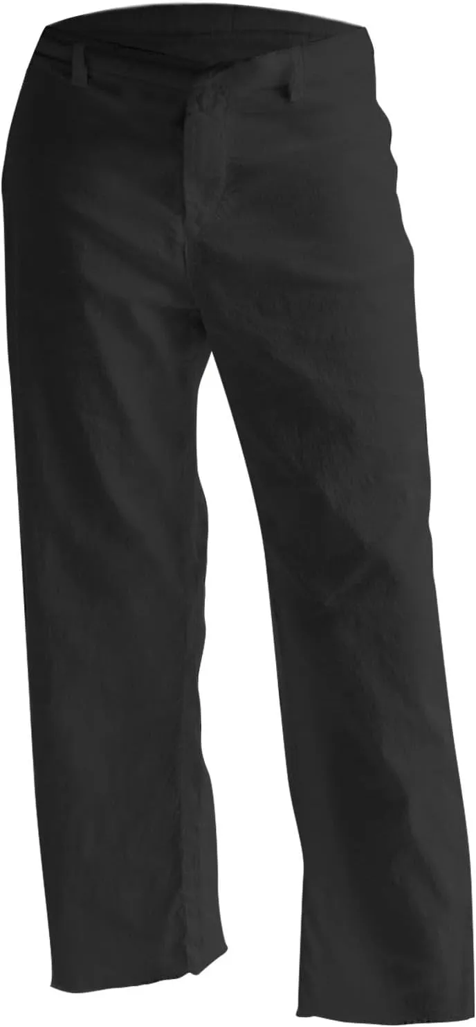 Linen Capris for Women High Waisted Fashion Business Dressy Pants Plus Size Straight Leg Zipper Fly Casual Summer Trousers