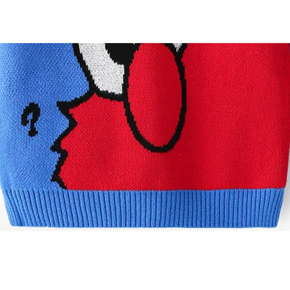 Little Surprise Box Blue Monster Theme Cardigan/Warmer/Sweater for Toddlers & Kids