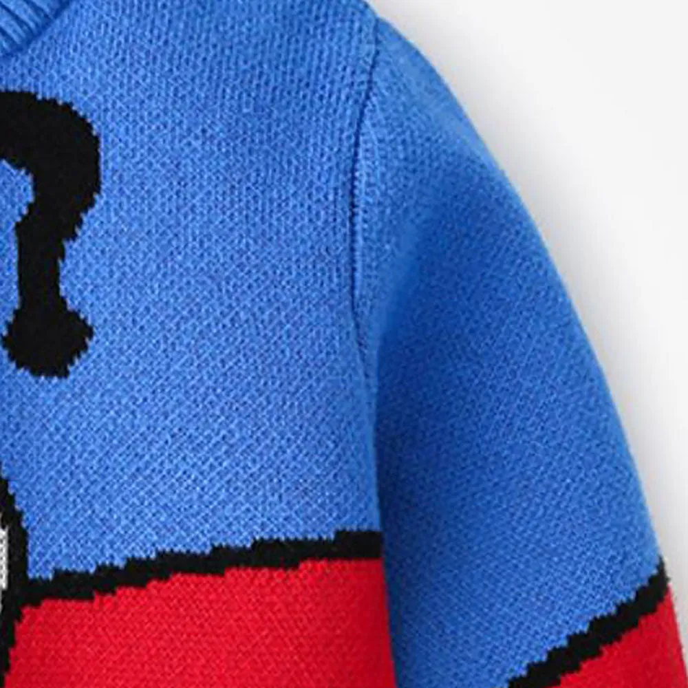 Little Surprise Box Blue Monster Theme Cardigan/Warmer/Sweater for Toddlers & Kids