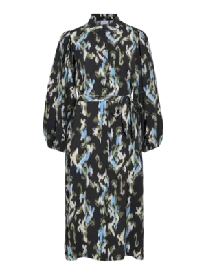 Marlot Midi Shirt Dress - Black Beauty/Mali