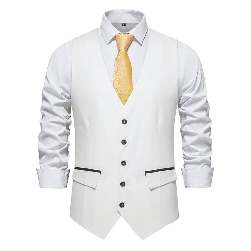 Men's Business Suit Vest Slim Fit Skinny Wedding Waistcoat