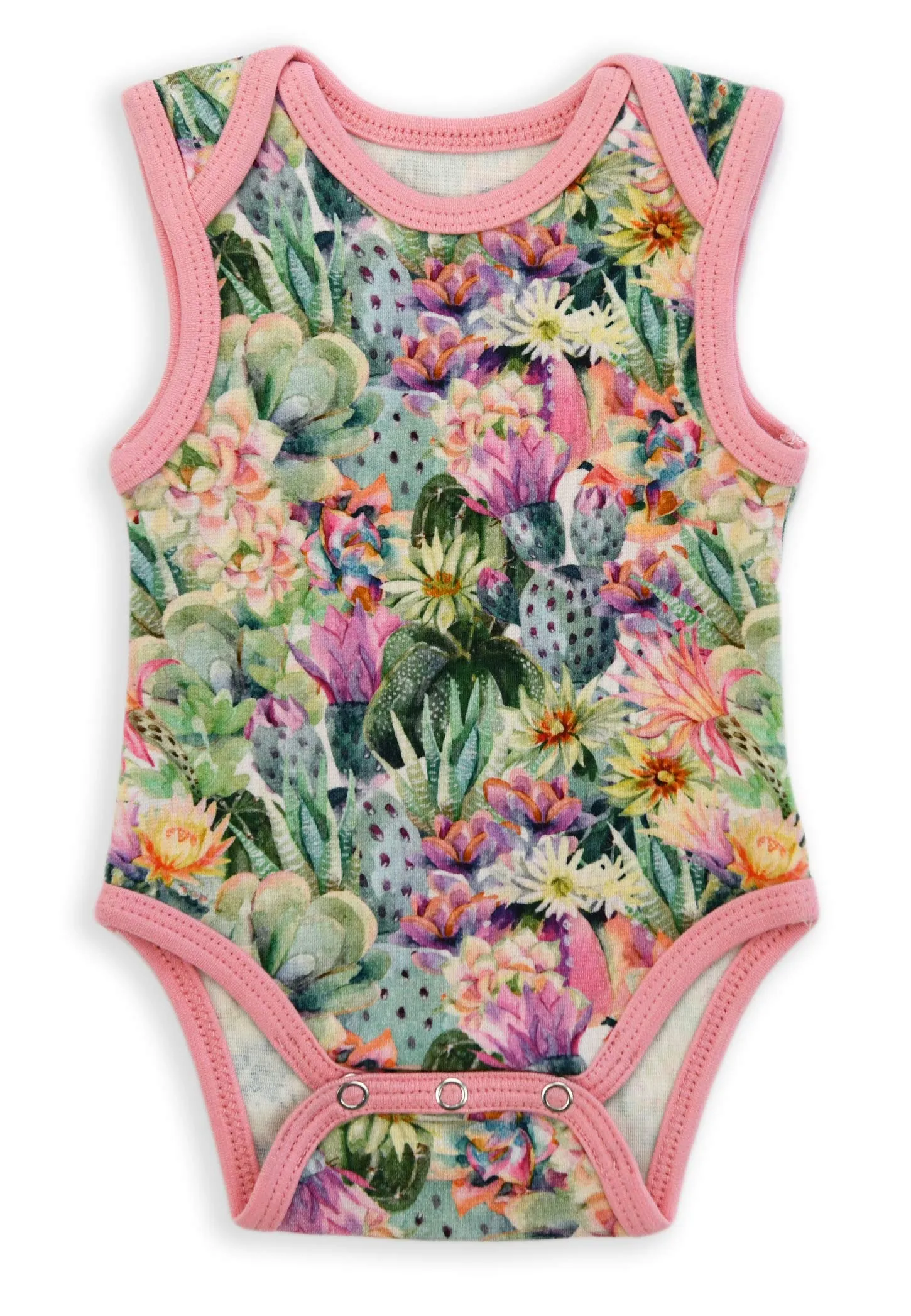 Organic Cotton Sleeveless Baby Bodysuit, Emerald