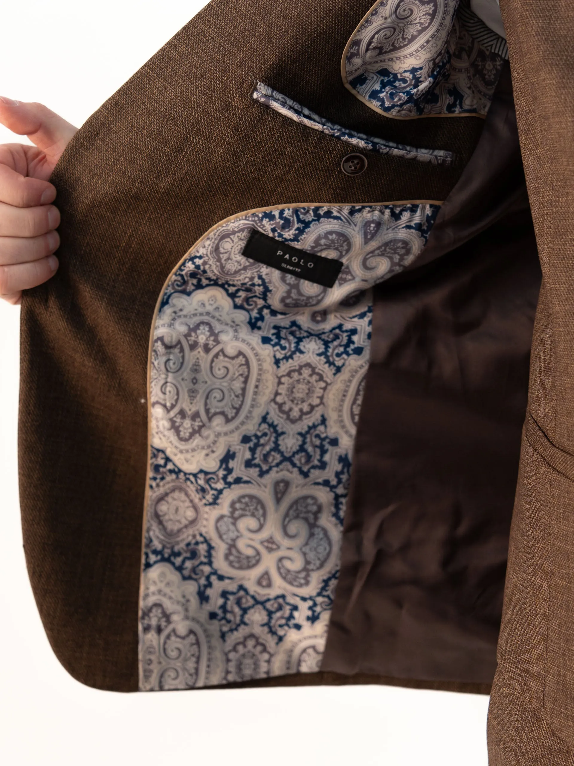 Paolo Chocolate Brown Double Breasted Three Piece Suit