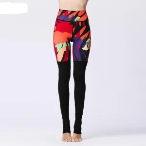 Patchwork Stretch Slim Legging Pant DE144