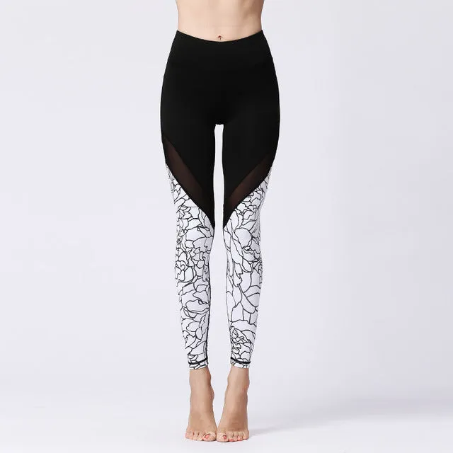 Patchwork Stretch Slim Legging Pant DE144