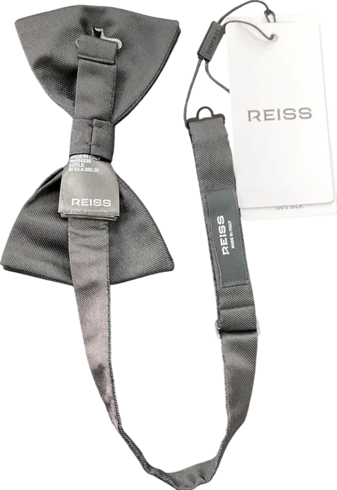REISS Grosgrain Silk Bow Tie In Black One Size