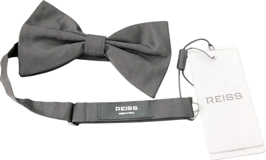 REISS Grosgrain Silk Bow Tie In Black One Size