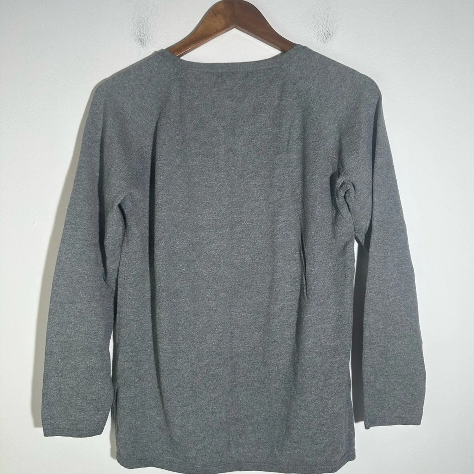 Roz & Ali Gray Long Sleeve Henley Tee