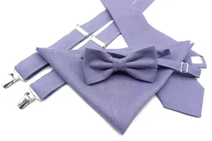 Shop Our Lavender Bow Tie and Suspender Set for Men, Boys, Toddlers, and Babies - Perfect for Any Occasion!