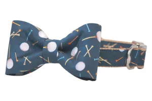 Tee Time Bow Tie Dog Collar