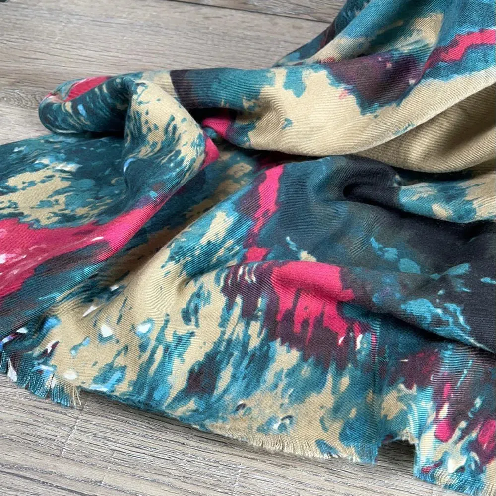 Winter Scarf - Pink & Green