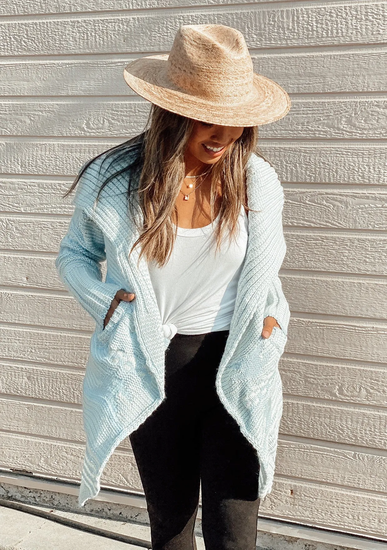 Wool Blend Cozy Open Front Knit Sweater