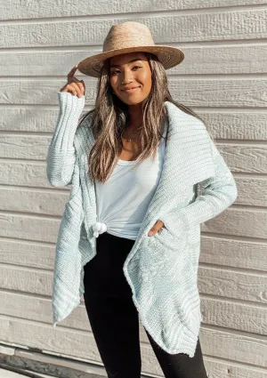 Wool Blend Cozy Open Front Knit Sweater