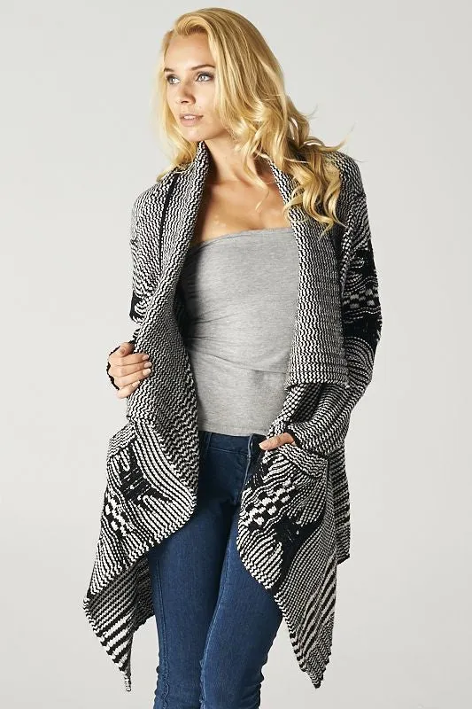 Wool Blend Cozy Open Front Knit Sweater