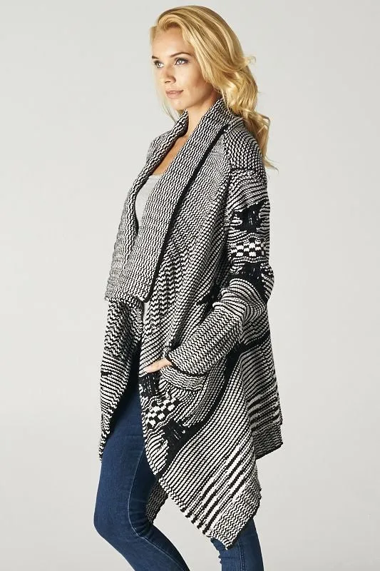 Wool Blend Cozy Open Front Knit Sweater
